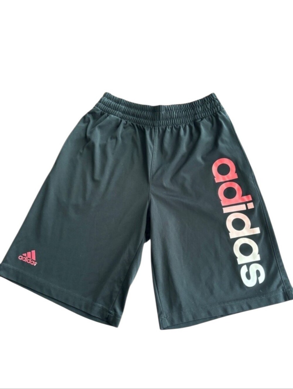 Adidas Black Shorts with Pink and White Logo Size M For Kids